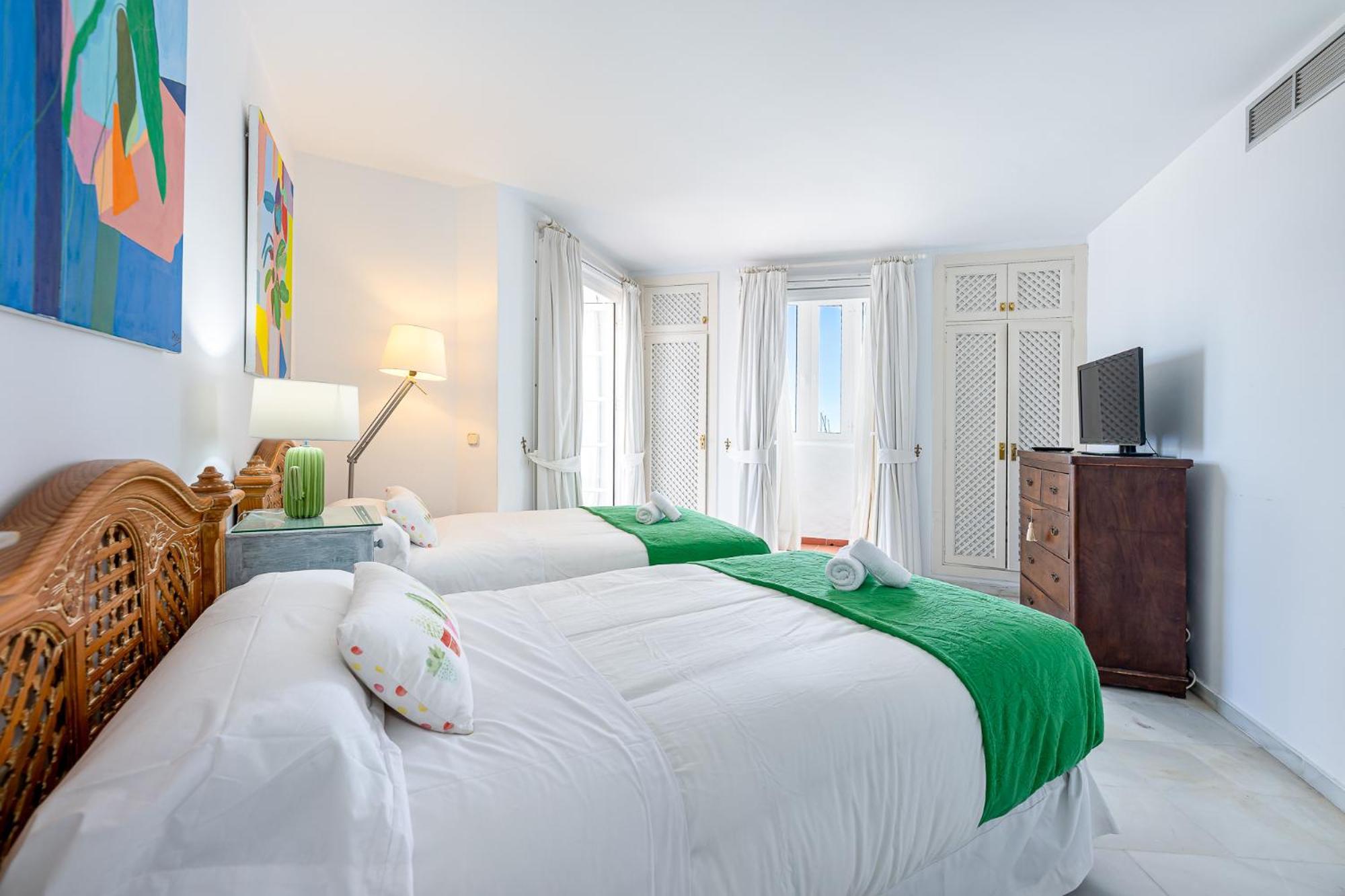 Located In Puerto Marina With Sea Views, First Line Of Beach. *