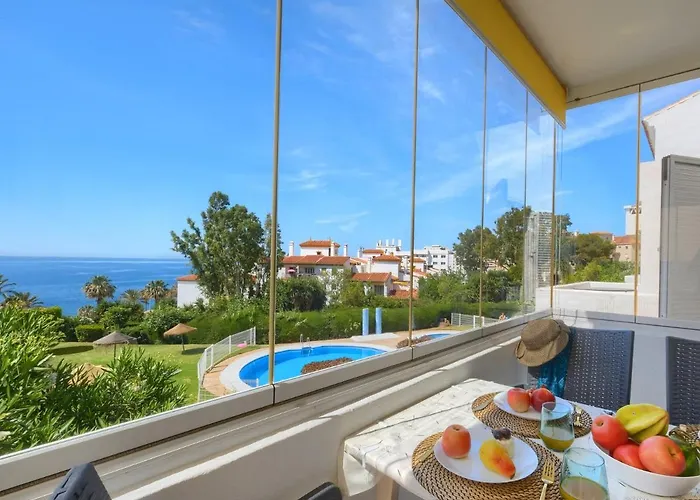 Benalmadena 3 Beach Pool View, Terrace, Garden