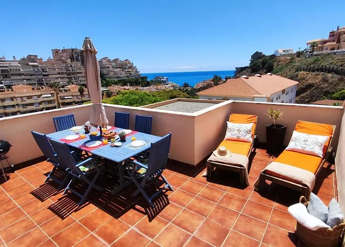 2Bdr Penthouse, Terrace, Bbq, Pools And Sea View In Benalmadena