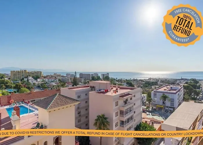 Sol - Increible Atico En Benalmadena Junto A Puerto Marina Con Piscina & Garaje