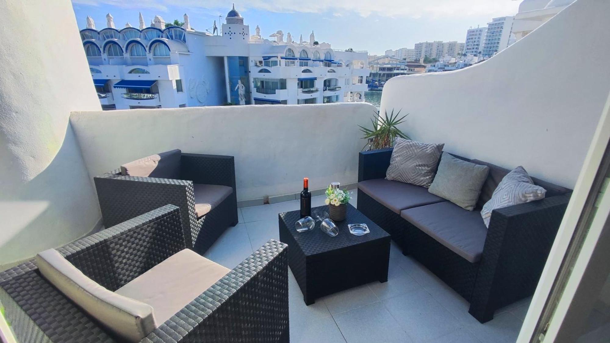 In Puerto Marina With Beautiful Views Of The Sea And The Boats *