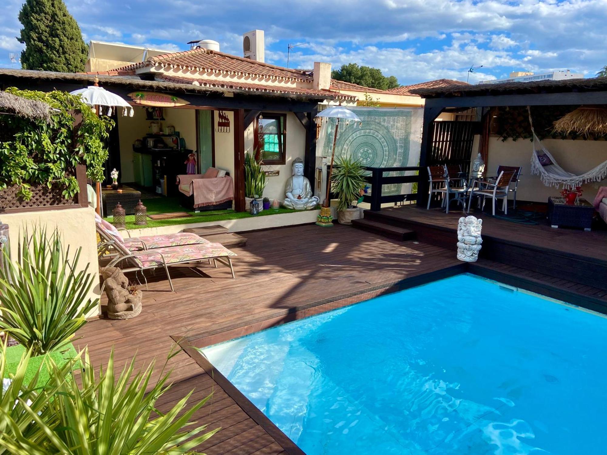 Bungalow Aloha, Piscina Privada, Playa Y Barbacoa Appartement Benalmádena